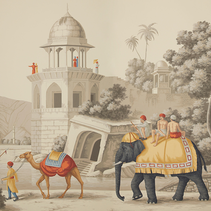 Обои ручная роспись Early Views of India scenic paper Обои ручная роспись Early Views of India scenic paper в Липецке | Loft Concept