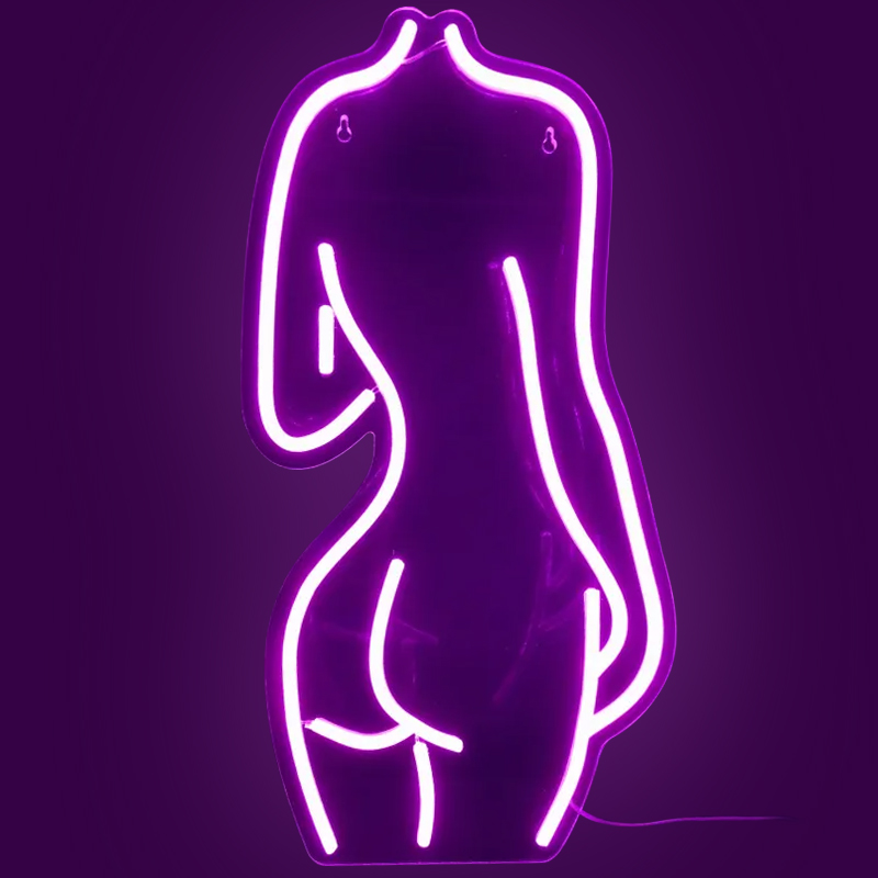 Неоновая настенная лампа Silhouette Neon Wall Lamp Сиреневый Неоновая настенная лампа Silhouette Neon Wall Lamp Сиреневый в Липецке | Loft Concept