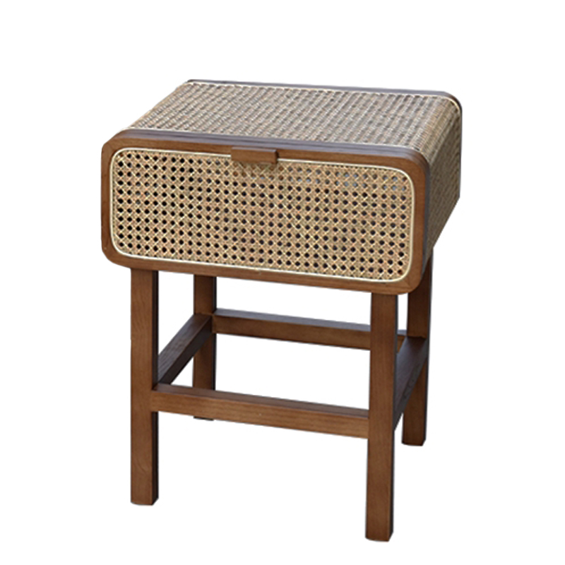 Тумба Rattan Mesh Nightstand Коричневый Бежевый Тумба Rattan Mesh Nightstand Коричневый Бежевый в Липецке | Loft Concept