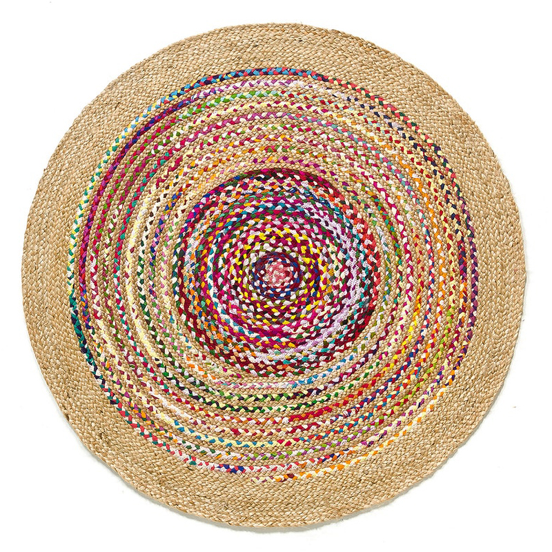 Ковер Round Multicolored Carpet джут и хлопок Мульти Ковер Round Multicolored Carpet джут и хлопок Мульти в Липецке | Loft Concept