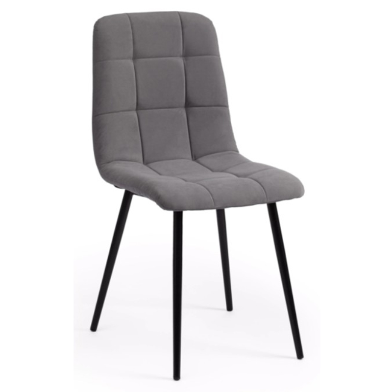 Стул Nancy Velour Grey Chair Серый Черный Стул Nancy Velour Grey Chair Серый Черный в Липецке | Loft Concept