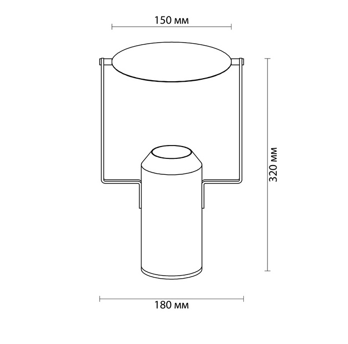 Настольная лампа Black Cylinder Table Lamp Настольная лампа Black Cylinder Table Lamp в Липецке
