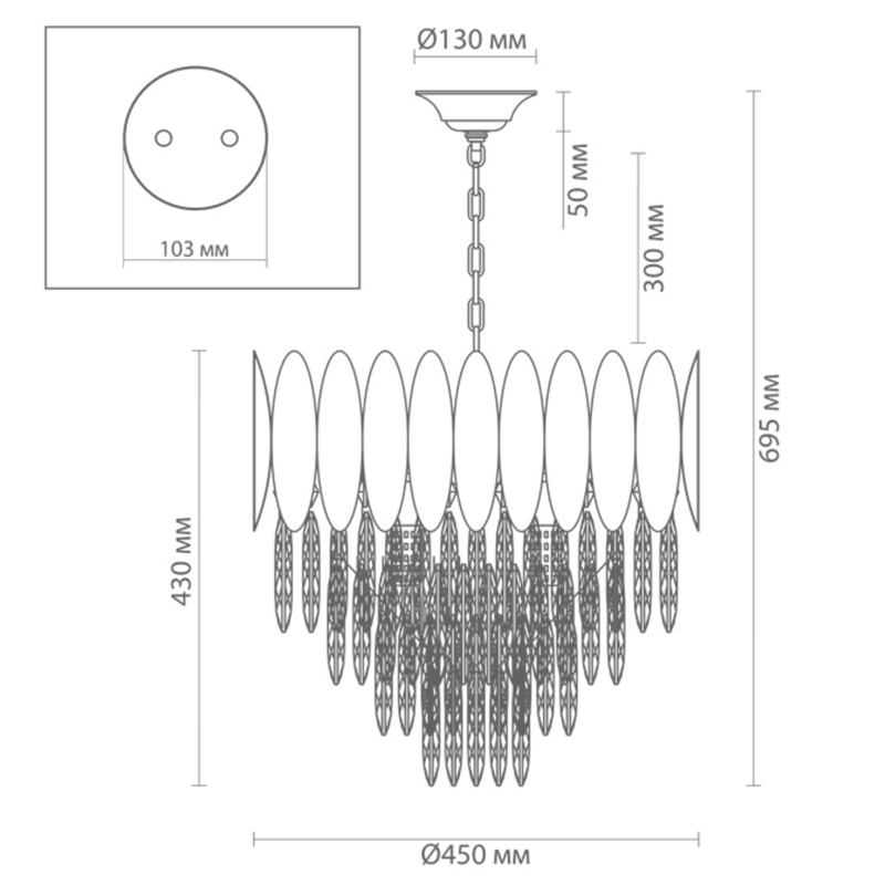 Люстра KEBO KING CHANDELIER four cascades D 45 Люстра KEBO KING CHANDELIER four cascades D 45 в Липецке