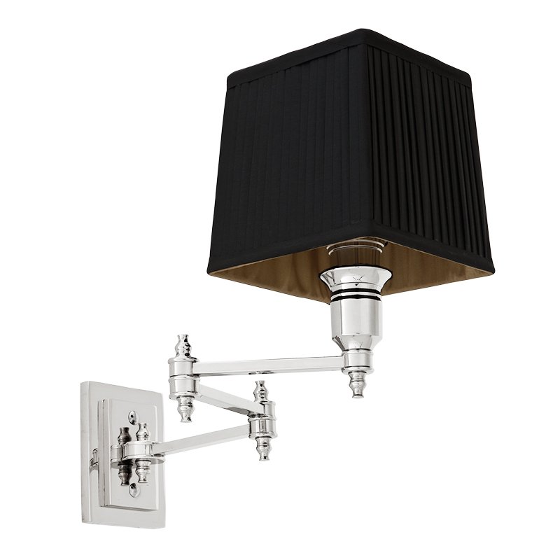 Бра Wall Lamp Lexington Swing Nickel+Black Никель Черный в Липецке | Loft Concept 