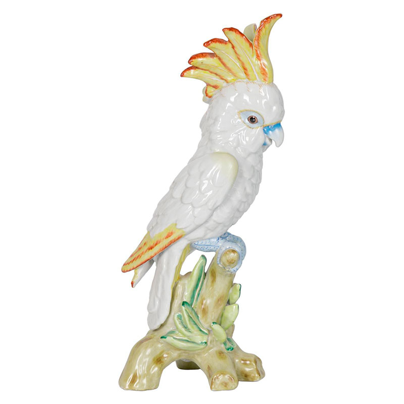 Статуэтка фарфоровая Попугай Parrot Белый Статуэтка фарфоровая Попугай Parrot Белый в Липецке | Loft Concept