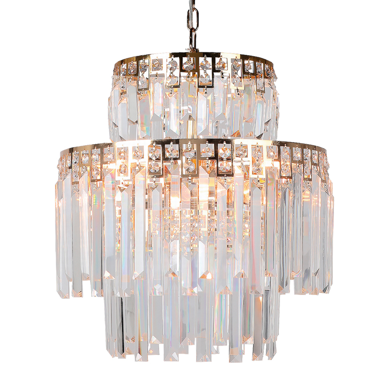 Люстра Mireil Chandelier 40 Глянцевое золото Прозрачный Люстра Mireil Chandelier 40 Глянцевое золото Прозрачный в Липецке | Loft Concept