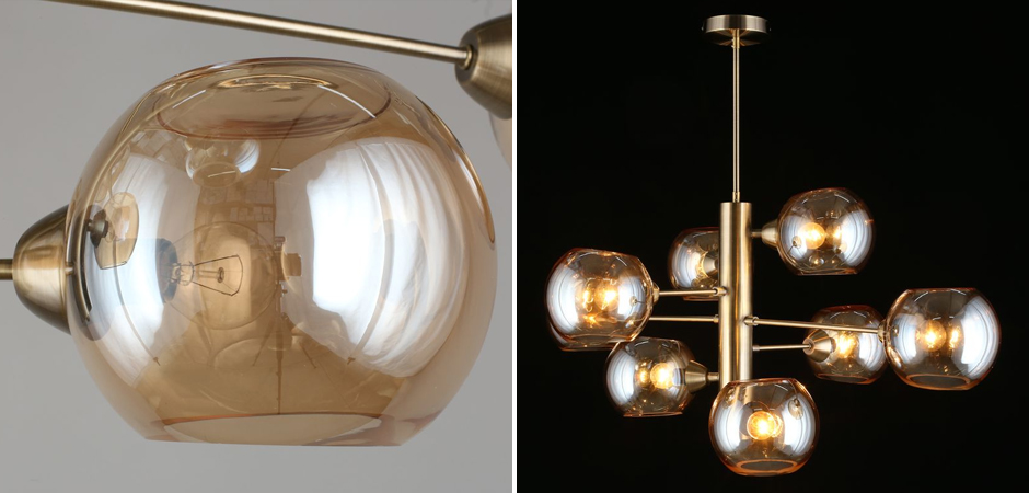 Люстра Staggered Glass Латунь Люстра Staggered Glass Латунь - Loft-Concept в Липецке