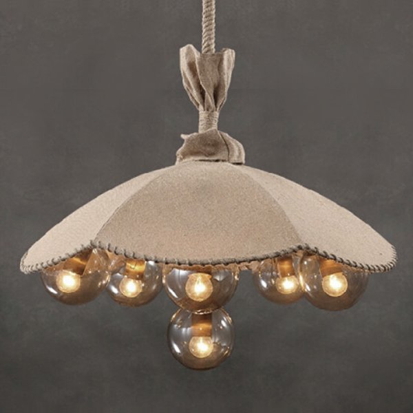 Люстра Loft Pendant Lamp Glass & Linen Bouquet Люстра Loft Pendant Lamp Glass & Linen Bouquet в Липецке | Loft Concept