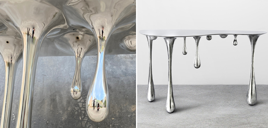 Дизайнерская Консоль Melting Silver Console Zhipeng Tan Дизайнерская Консоль Melting Silver Console Zhipeng Tan - Loft-Concept в Липецке