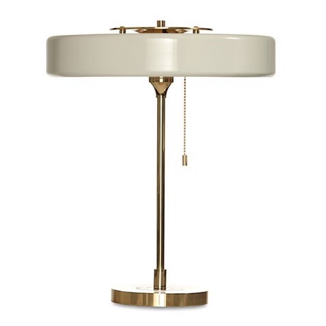 Настольная Bert Frank Revolve Table Lamp White Латунь Белый Настольная Bert Frank Revolve Table Lamp White Латунь Белый в Липецке | Loft Concept