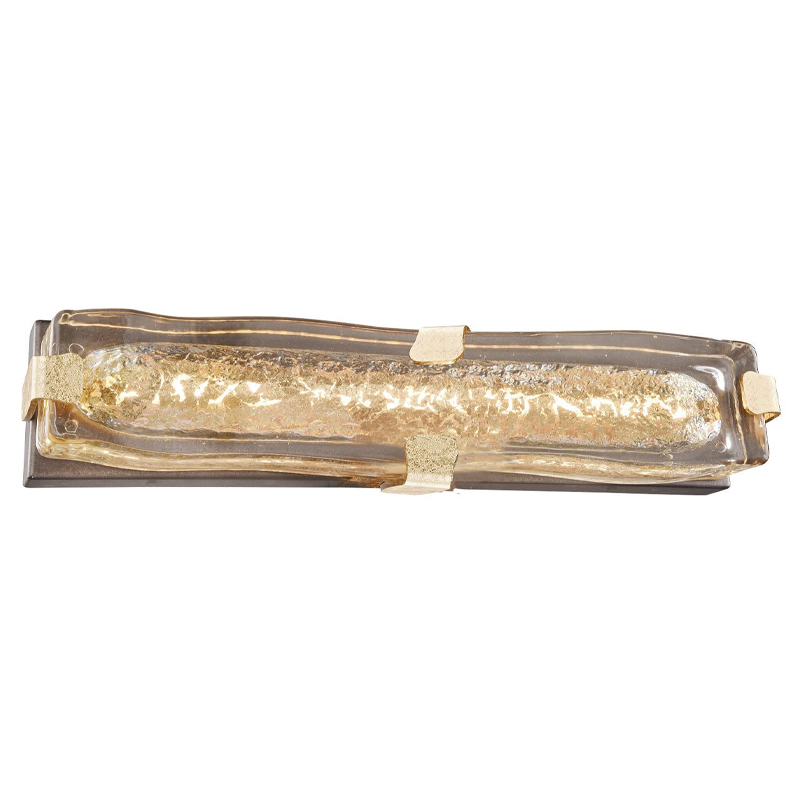 Бра с плафоном из выдувного муранского стекла Lumpio Gold Золотой Коричневый Бра с плафоном из выдувного муранского стекла Lumpio Gold Золотой Коричневый в Липецке | Loft Concept