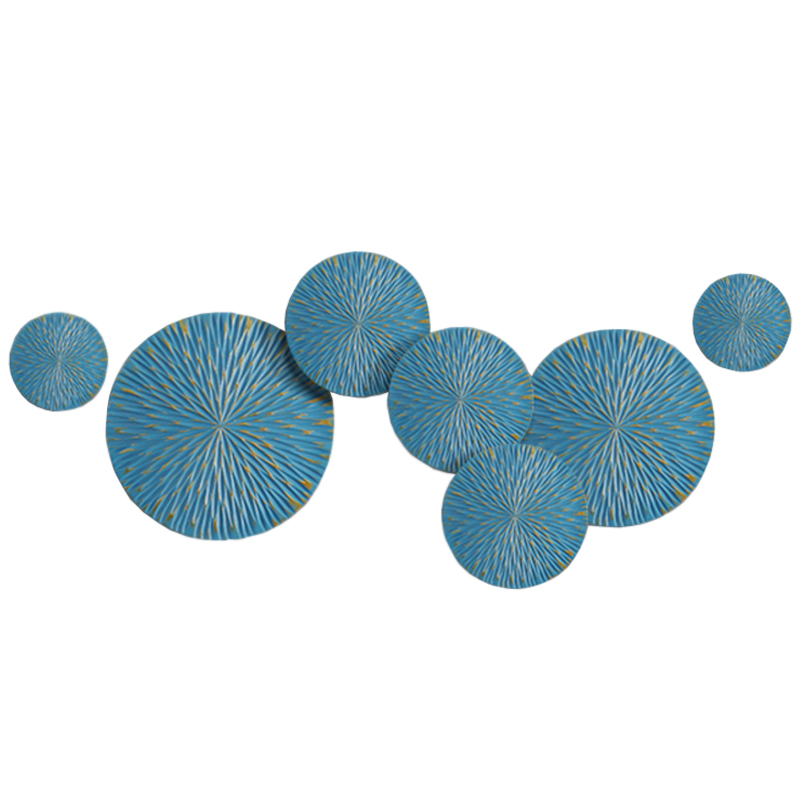 Арт-объект на стену Blue Discs Голубой Арт-объект на стену Blue Discs Голубой в Липецке | Loft Concept