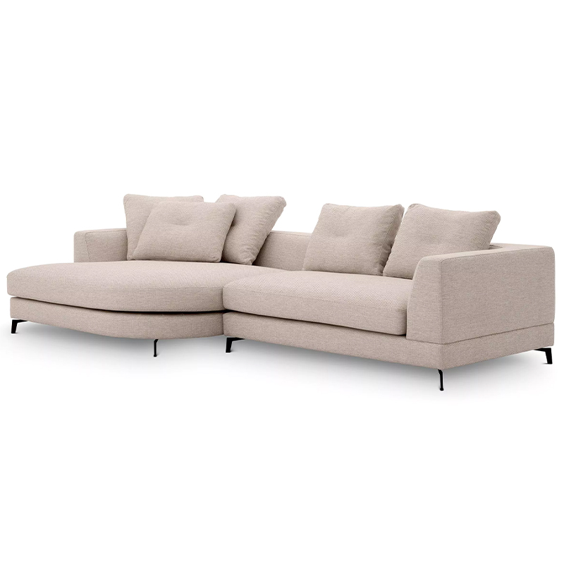 Диван Eichholtz Sofa Moderno S Left Бежевый Черный Диван Eichholtz Sofa Moderno S Left Бежевый Черный в Липецке | Loft Concept