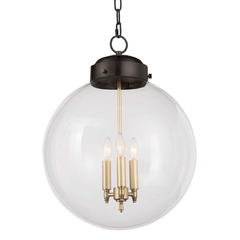 Подвесной светильник Conor Globe Hanging lamp Black Черный Прозрачный (Transparent) Подвесной светильник Conor Globe Hanging lamp Black Черный Прозрачный (Transparent) в Липецке | Loft Concept
