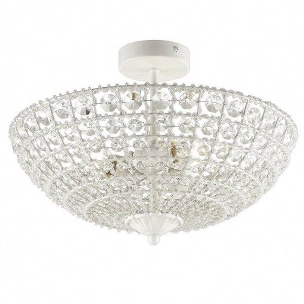 Потолочный светильник Casbah Crystal Top Lamp 3 Прозрачный Белый Потолочный светильник Casbah Crystal Top Lamp 3 Прозрачный Белый в Липецке | Loft Concept