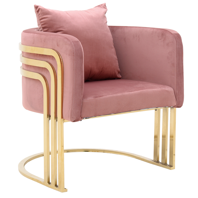 Кресло Custodia Armchair Pink Розовый Глянцевое золото Кресло Custodia Armchair Pink Розовый Глянцевое золото в Липецке | Loft Concept