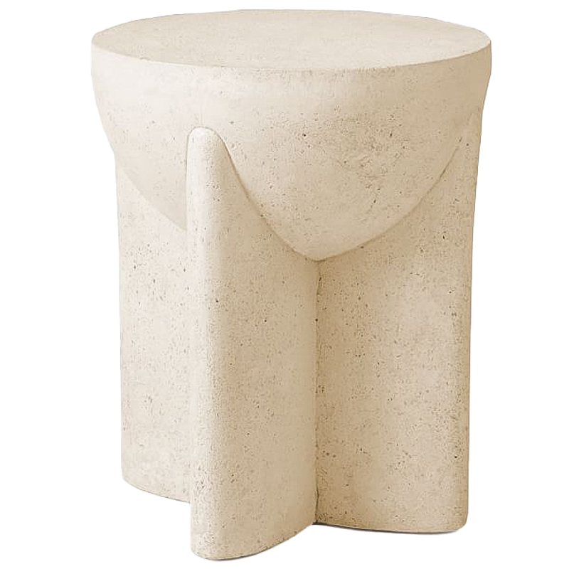 Приставной стол Lava Stone Side Table Травертин Бежевый Песочный Приставной стол Lava Stone Side Table Травертин Бежевый Песочный в Липецке | Loft Concept