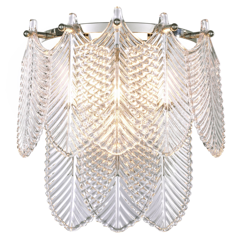 Бра Eichholtz Wall Lamp Verbier clear Прозрачное Стекло Никель Бра Eichholtz Wall Lamp Verbier clear Прозрачное Стекло Никель в Липецке | Loft Concept