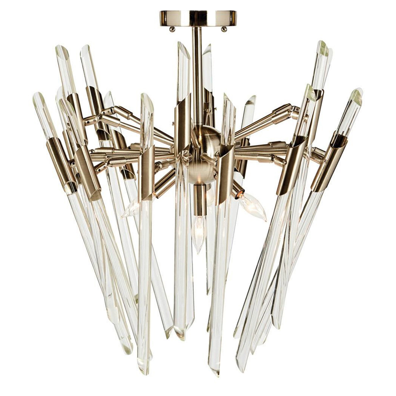 Потолочный светильник Ice Rods Chandelier nickel Никель Потолочный светильник Ice Rods Chandelier nickel Никель в Липецке | Loft Concept