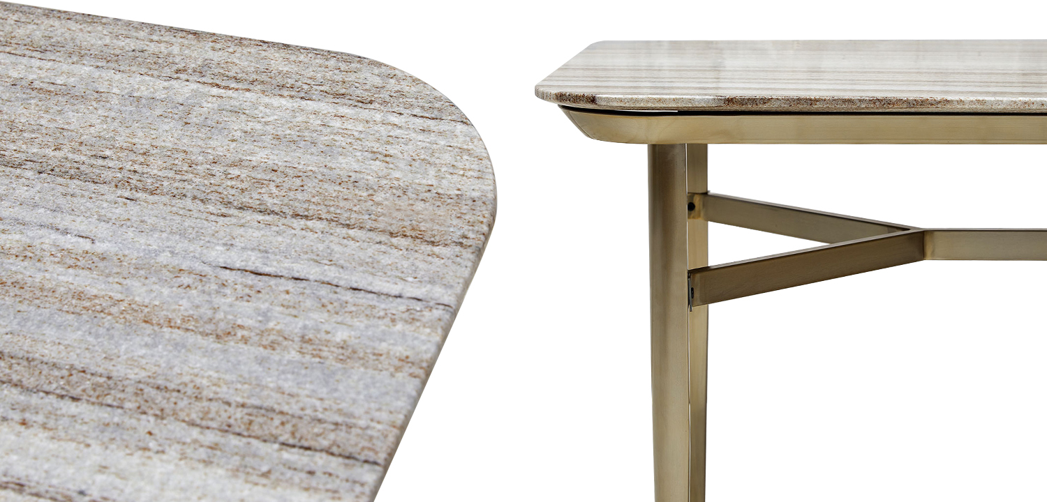 Стол Cisneros Marble Dinner Table с мраморной столешницей - фото