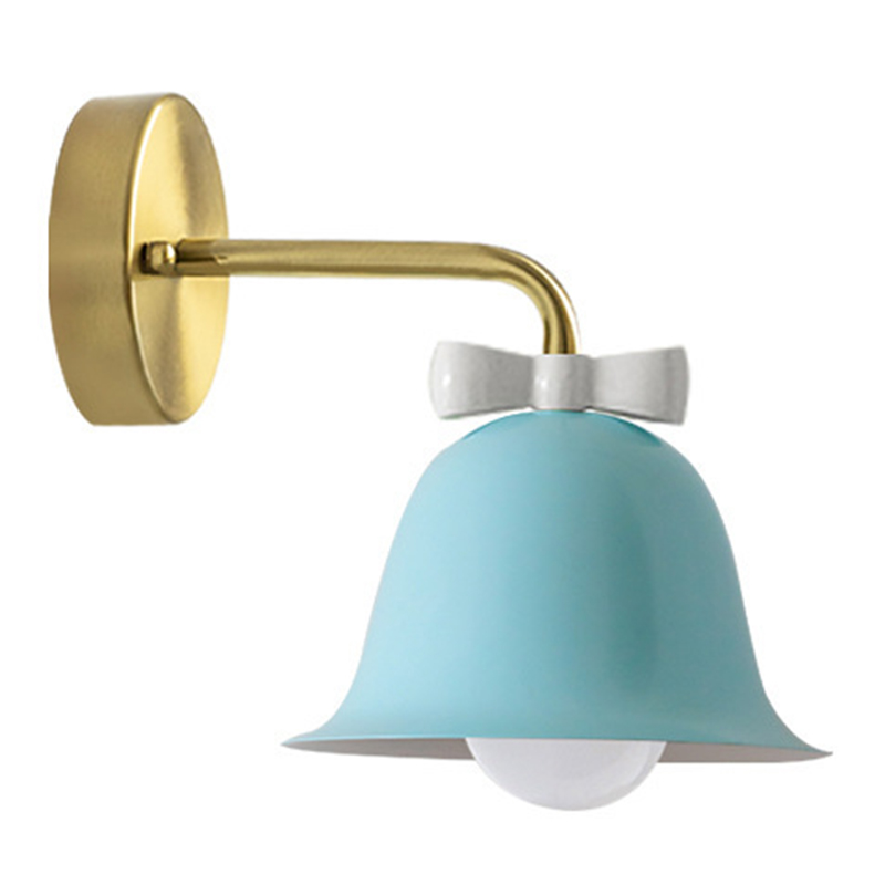 Бра Колокольчик Bell with Bow Blue Wall Lamp Голубой Золотой Голубой Белый Бра Колокольчик Bell with Bow Blue Wall Lamp Голубой Золотой Голубой Белый в Липецке | Loft Concept