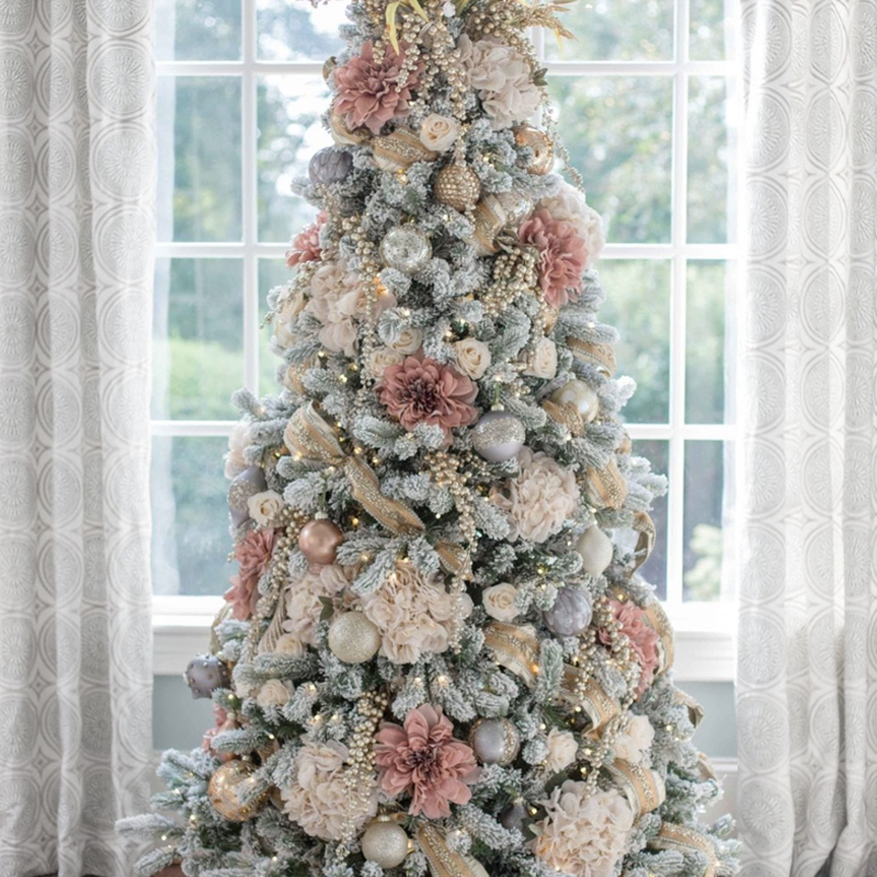 Дизайнерская Елка Премиум с Жемчужным Декором Christmas Tree Pearl Кремовый Белый Розовый Дизайнерская Елка Премиум с Жемчужным Декором Christmas Tree Pearl Кремовый Белый Розовый в Липецке | Loft Concept