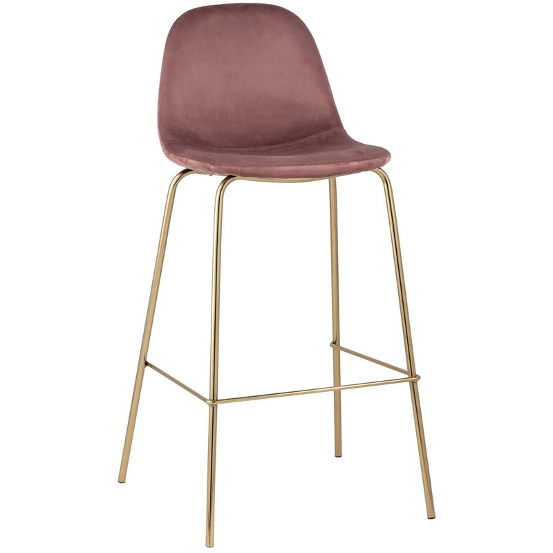 Барный Стул Archie Chair Пыльно-Розовый Велюр Розовый пастельный Золотой Барный Стул Archie Chair Пыльно-Розовый Велюр Розовый пастельный Золотой в Липецке | Loft Concept