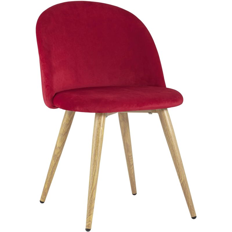 Стул Miruna Chair II Красный Велюр Красный Древесина Стул Miruna Chair II Красный Велюр Красный Древесина в Липецке | Loft Concept