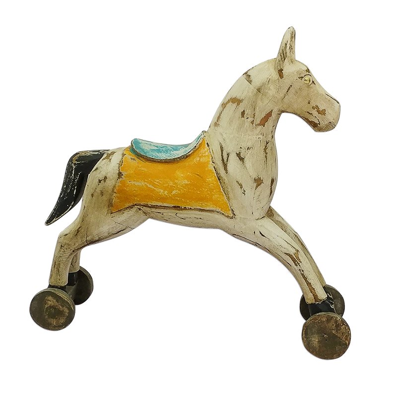 Статуэтка Wooden Horse Желтый Белый Статуэтка Wooden Horse Желтый Белый в Липецке | Loft Concept