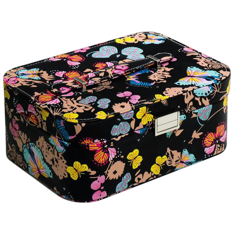 Шкатулка Butterflies Jewerly Organizer Box Черный Мульти Шкатулка Butterflies Jewerly Organizer Box Черный Мульти в Липецке | Loft Concept