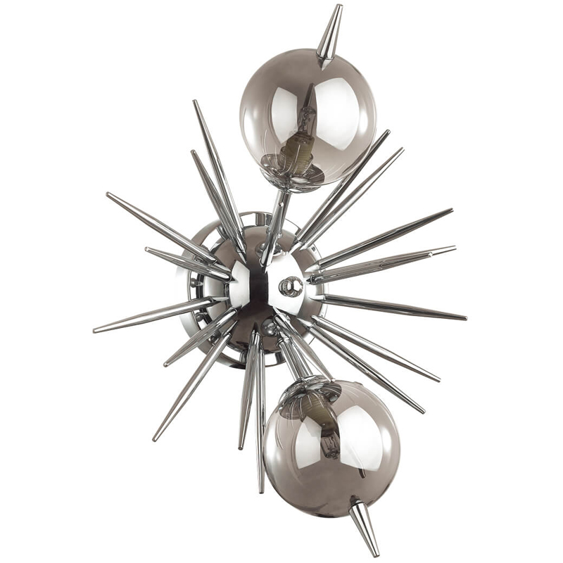 Бра Algot Sputnik Sconce Хром Стекло Смок Бра Algot Sputnik Sconce Хром Стекло Смок в Липецке | Loft Concept