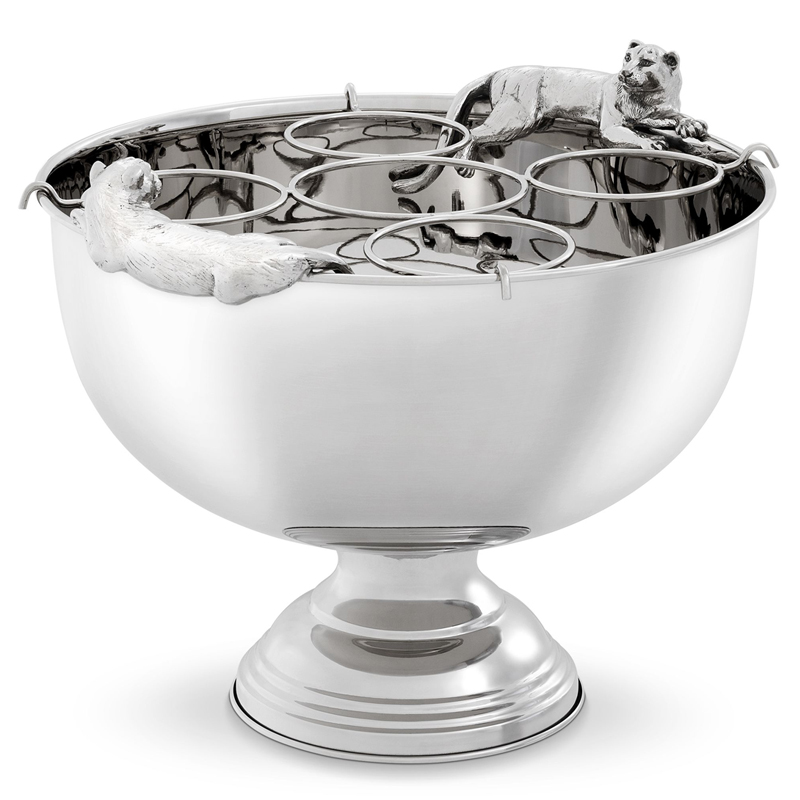Ведерко для шампанского Eichholtz Champagne Cooler Jordan nickel Никель Ведерко для шампанского Eichholtz Champagne Cooler Jordan nickel Никель в Липецке | Loft Concept