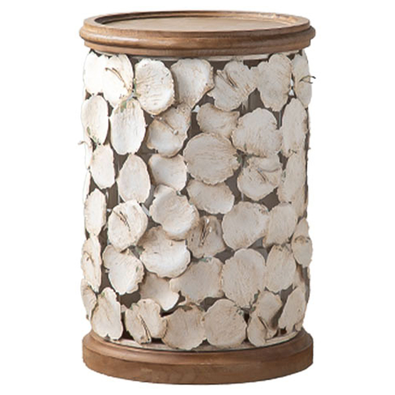 Приставной стол Metal Petals Side Table Бежевый Древесина Приставной стол Metal Petals Side Table Бежевый Древесина в Липецке | Loft Concept