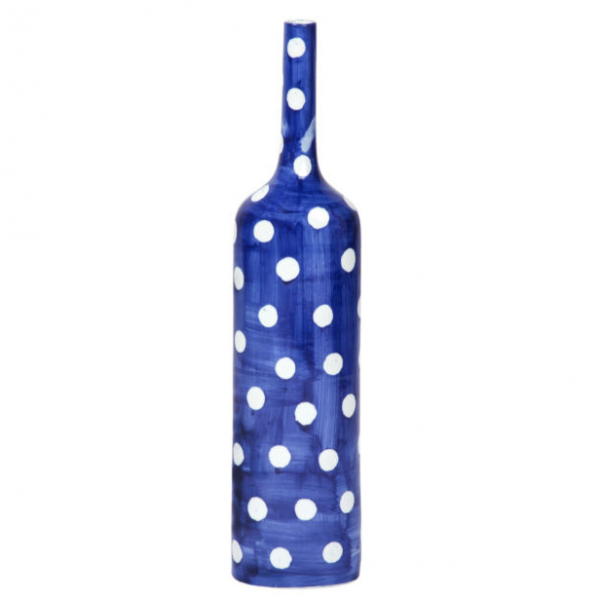 Ваза-бутылка blue & white ornament Point Bottle Синий Белый Ваза-бутылка blue & white ornament Point Bottle Синий Белый в Липецке | Loft Concept