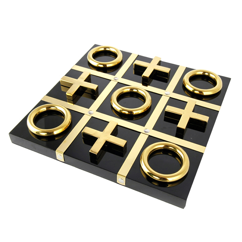 Игра Tic-tac-toe black Черный Глянцевое золото Игра Tic-tac-toe black Черный Глянцевое золото в Липецке | Loft Concept