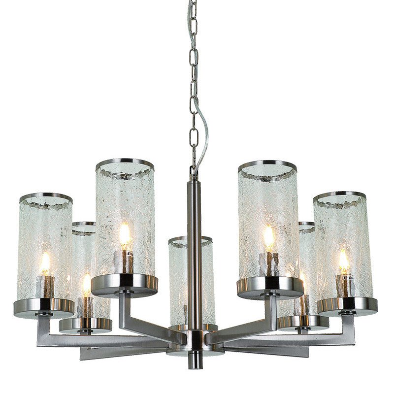 Люстра LIAISON ONE-TIER Chandelier 7 Silver Никель Прозрачное Стекло Люстра LIAISON ONE-TIER Chandelier 7 Silver Никель Прозрачное Стекло в Липецке | Loft Concept