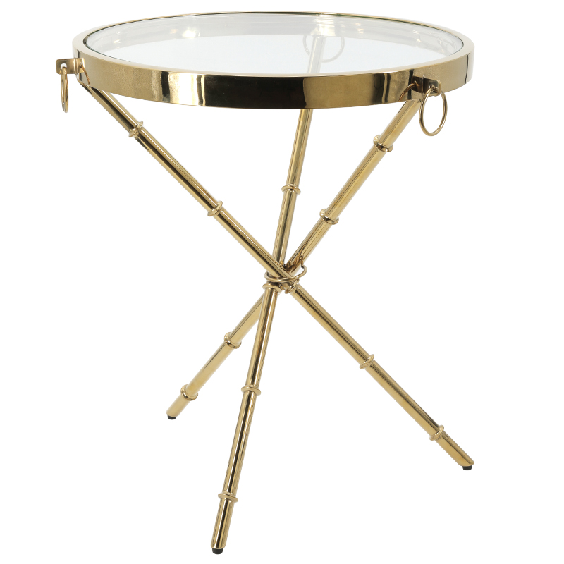 Приставной стол Side Table Omni glass Золотой Приставной стол Side Table Omni glass Золотой в Липецке | Loft Concept