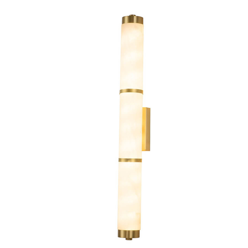 Бра Melba White Marble Wall Lamp Латунь Белый Бра Melba White Marble Wall Lamp Латунь Белый в Липецке | Loft Concept