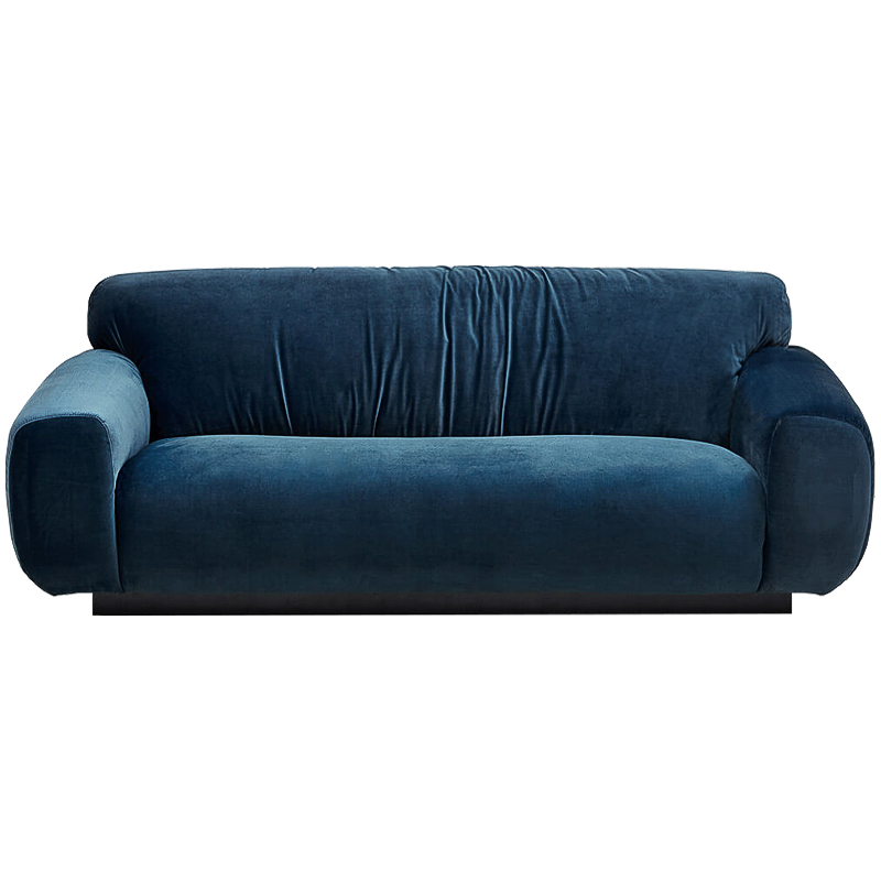 Диван Inesia Sofa blue Темно-синий Черный Диван Inesia Sofa blue Темно-синий Черный в Липецке | Loft Concept
