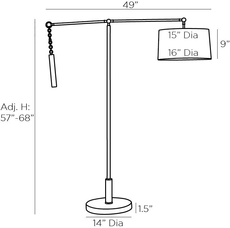 Торшер Arteriors NEWARK FLOOR LAMP Black Торшер Arteriors NEWARK FLOOR LAMP Black в Липецке