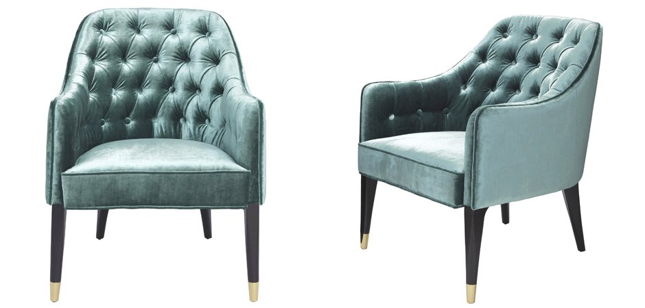 Кресло Eichholtz Chair Cyrus Turquoise Кресло Eichholtz Chair Cyrus Turquoise - Loft-Concept в Липецке
