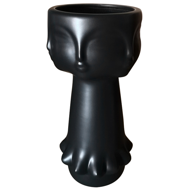Декоративная ваза GEROGIA VASE II Black Vase Черный Декоративная ваза GEROGIA VASE II Black Vase Черный в Липецке | Loft Concept