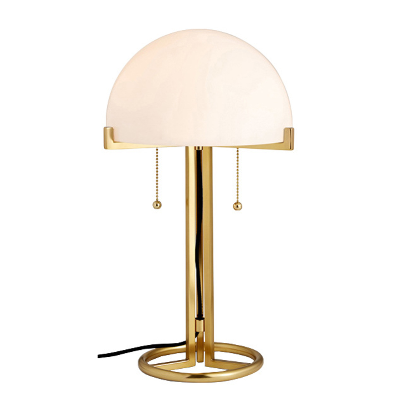 Настольная лампа White Dome Table Lamp Глянцевое золото Белый Настольная лампа White Dome Table Lamp Глянцевое золото Белый в Липецке | Loft Concept