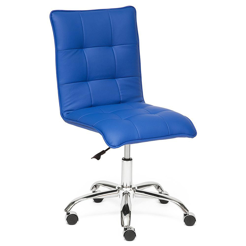Кресло Deborah eco-leather blue Синий Хром Кресло Deborah eco-leather blue Синий Хром в Липецке | Loft Concept