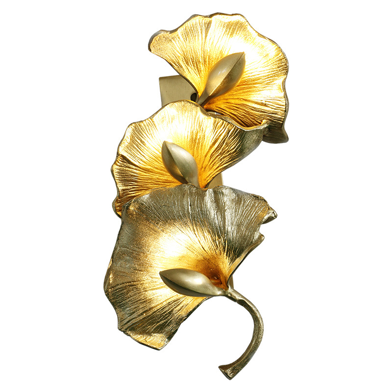 Дизайнерский настенный светильник Листья Гинкго Golden Ginkgo Leaves Золотой Дизайнерский настенный светильник Листья Гинкго Golden Ginkgo Leaves Золотой в Липецке | Loft Concept