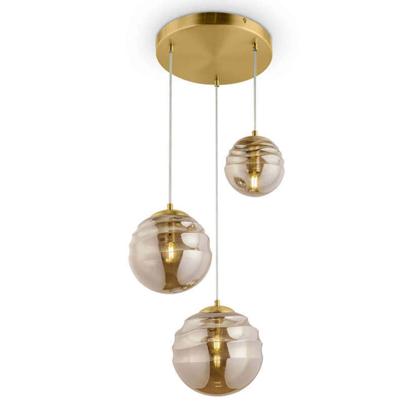 Люстра Oswald brass Латунь Янтарный Люстра Oswald brass Латунь Янтарный в Липецке | Loft Concept