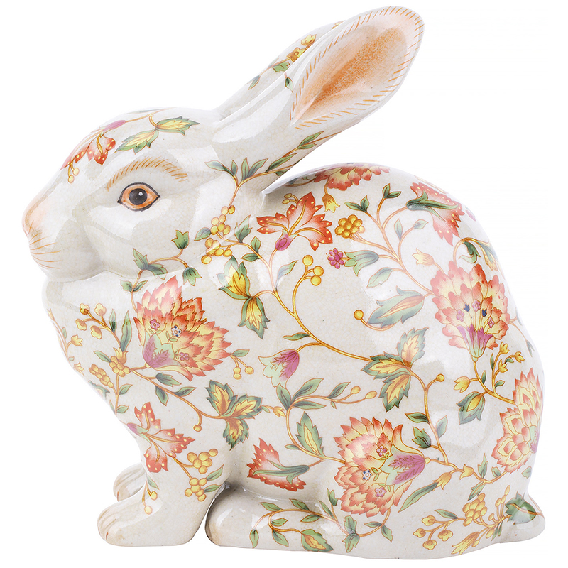Декоративная статуэтка Porcelain Hare Statuette Белый Мульти Оранжевый Зеленый Декоративная статуэтка Porcelain Hare Statuette Белый Мульти Оранжевый Зеленый в Липецке | Loft Concept
