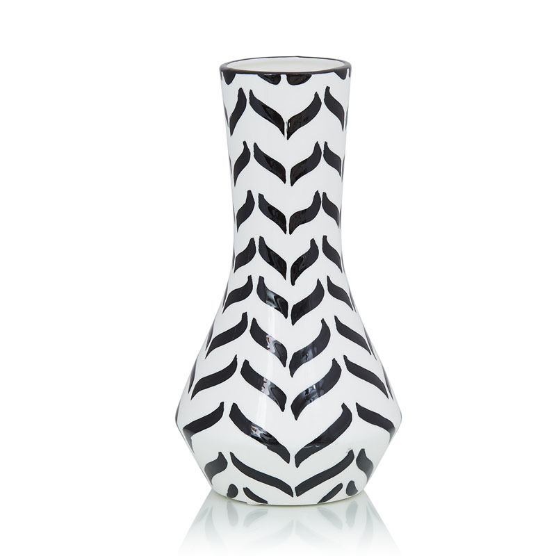 Ваза Obento Vase black and white Белый Черный Ваза Obento Vase black and white Белый Черный в Липецке | Loft Concept