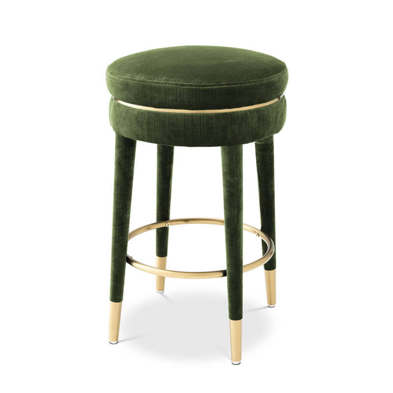 Полубарный стул Eichholtz Counter Stool Parisian green Зеленый Латунь Полубарный стул Eichholtz Counter Stool Parisian green Зеленый Латунь в Липецке | Loft Concept