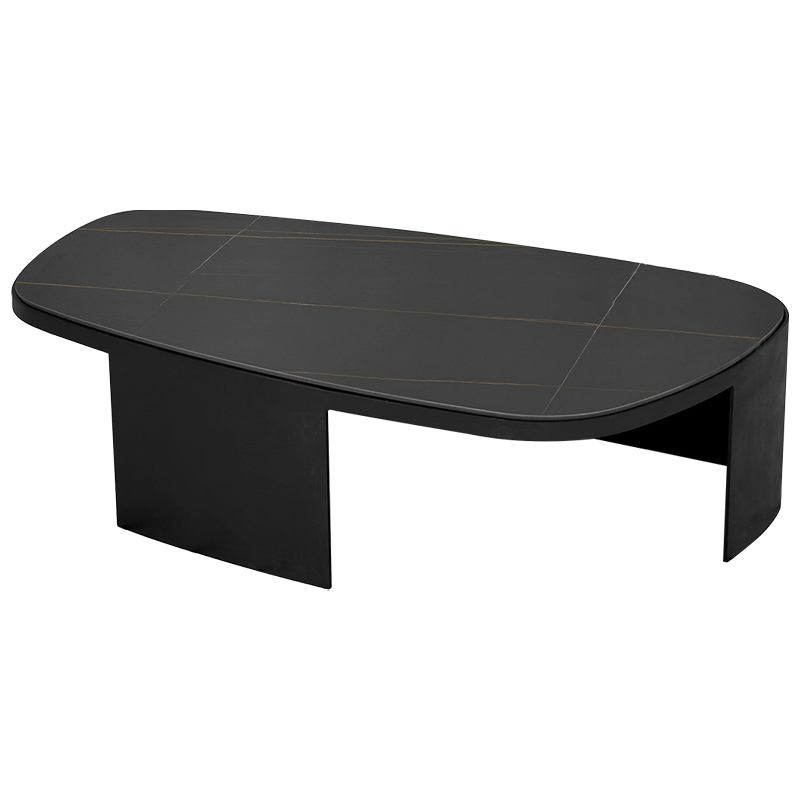 Кофейный стол с каменной столешницей Koch Coffee Table Черный Коричневый Кофейный стол с каменной столешницей Koch Coffee Table Черный Коричневый в Липецке | Loft Concept
